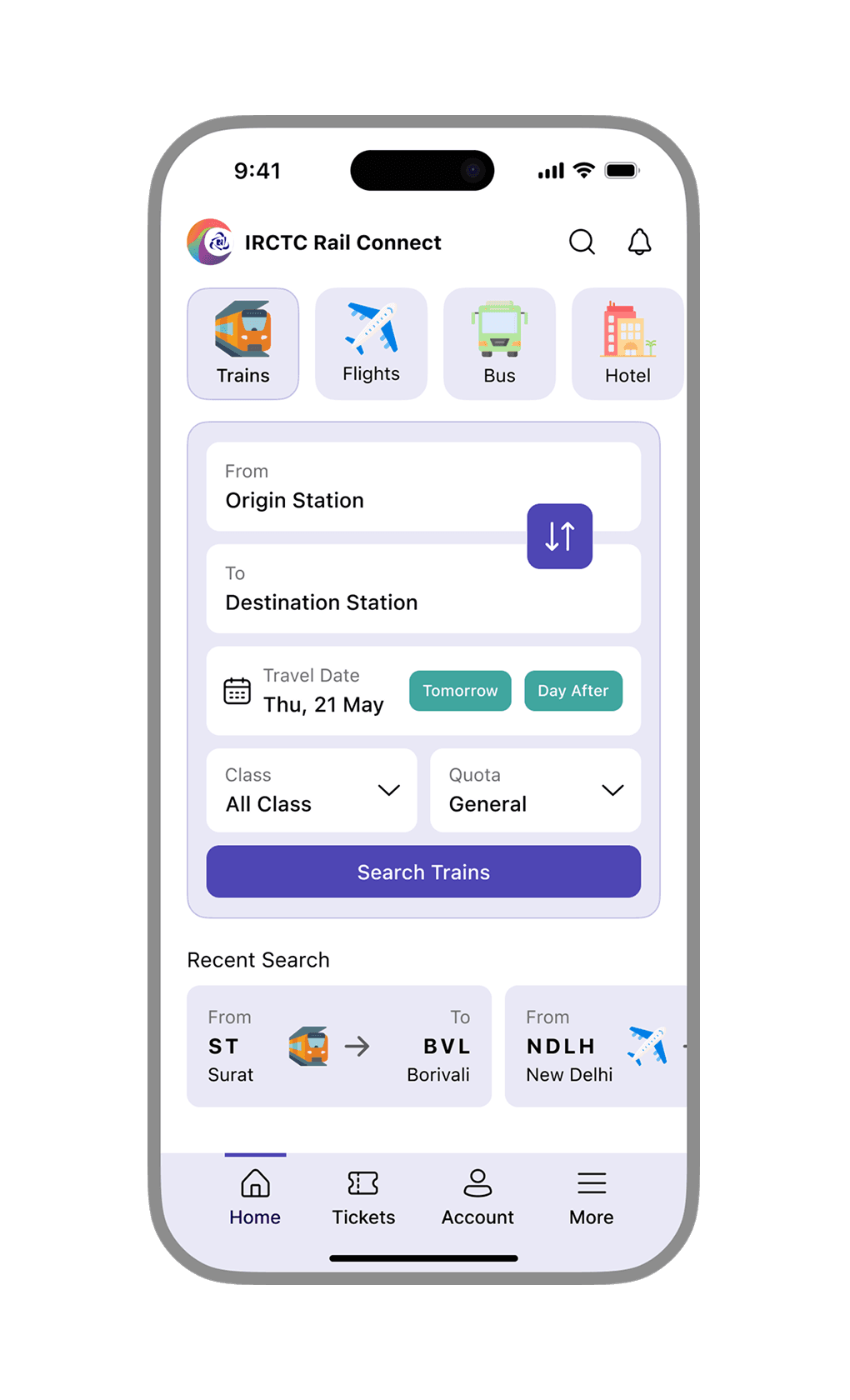 IRCTC Rail Connect screenshot 1